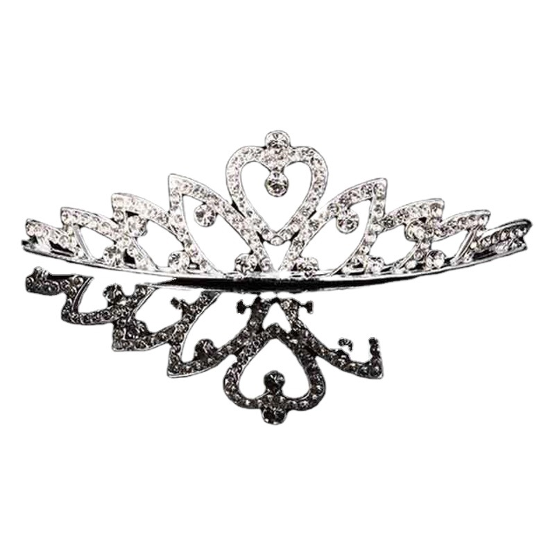 Korean Style New Children's Headband Crystal Rhinestone Girls' Headband Alloy Metal Headwear Princess Birthday Crown Hair Stamp