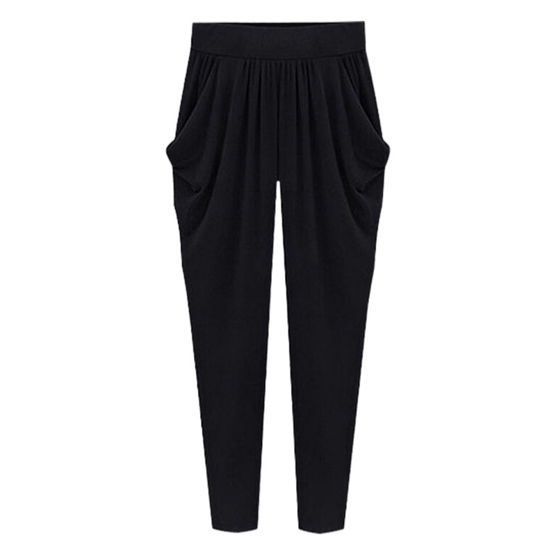 plus size Milk Silk chubby girl Haren Pants Women's Summer Loose Casual Cropped Pants 100.00kg Chubby Sister Thin Slimming Women