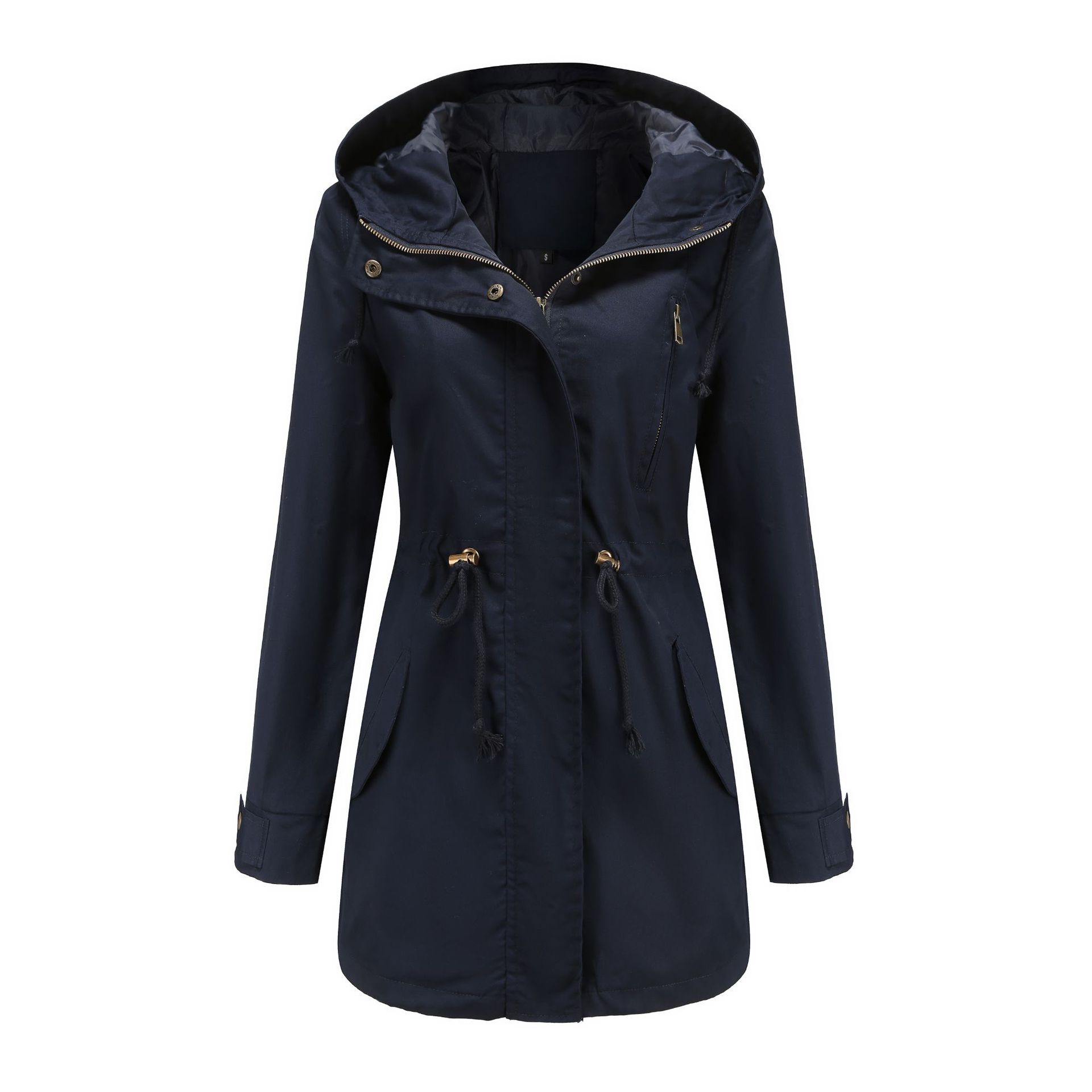 Picture of 2022 New Cotton Hooded Coat Women's Spring and Autumn Coat European and American Large Size Loose Solid Color Cross-border Women's Clothing