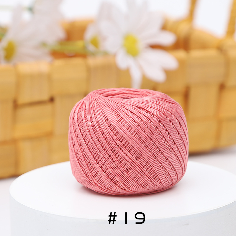 Picture of Warm Color No.10 Lace Strongly Twisted Mercerized Pearl Egyptian Long-staple Cotton Handmade Micro-hook Hand-bow Ball 20g Wool Ball