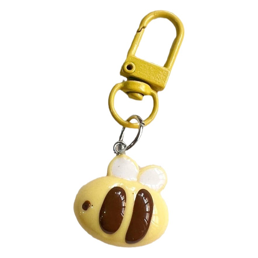 Cute Pooh Honeypot Keychain Fun Funny Pendant Ins Cartoon Bee Girl Soft Heart Cute Hanging Accessories