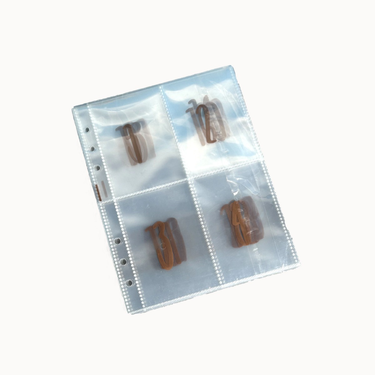 Picture of Cross-border a5 transparent six-hole four-grid 100 printing digital inner page Polaroid photo loose-leaf simple storage