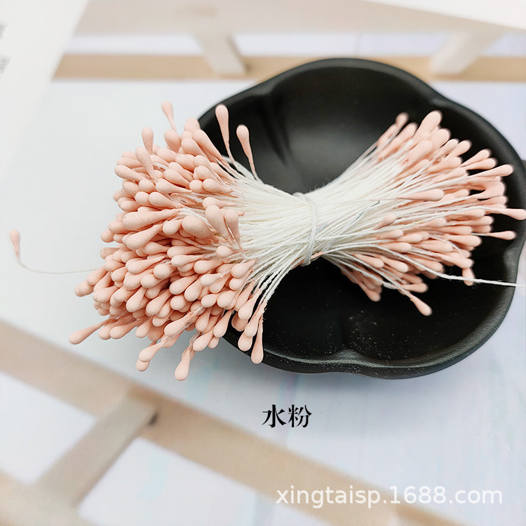 Picture of Wholesale Korean Style Handmade DIY Hair Accessories High Simulation Flower Stamens Material 2mm Matte Round Match Head Flower Heart Flower Stamens