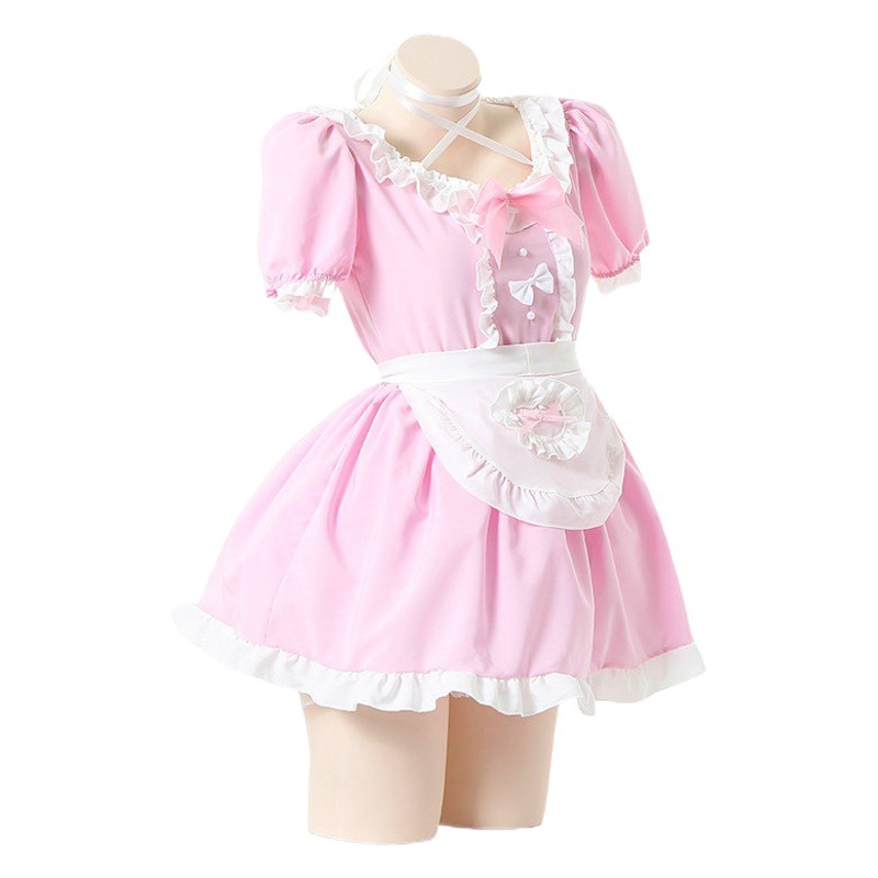 cos Anime Pure Attempt Second-dimensional Japanese Maid Pleated Dress Maid Suit