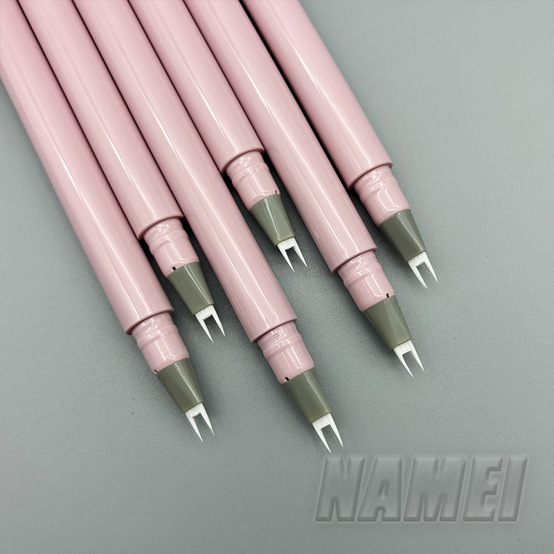 Namei high quality two-pronged two-claw cotton-core water eyebrow pencil wrapping material brush eyebrow pencil drawing eyelash silkworm empty tube