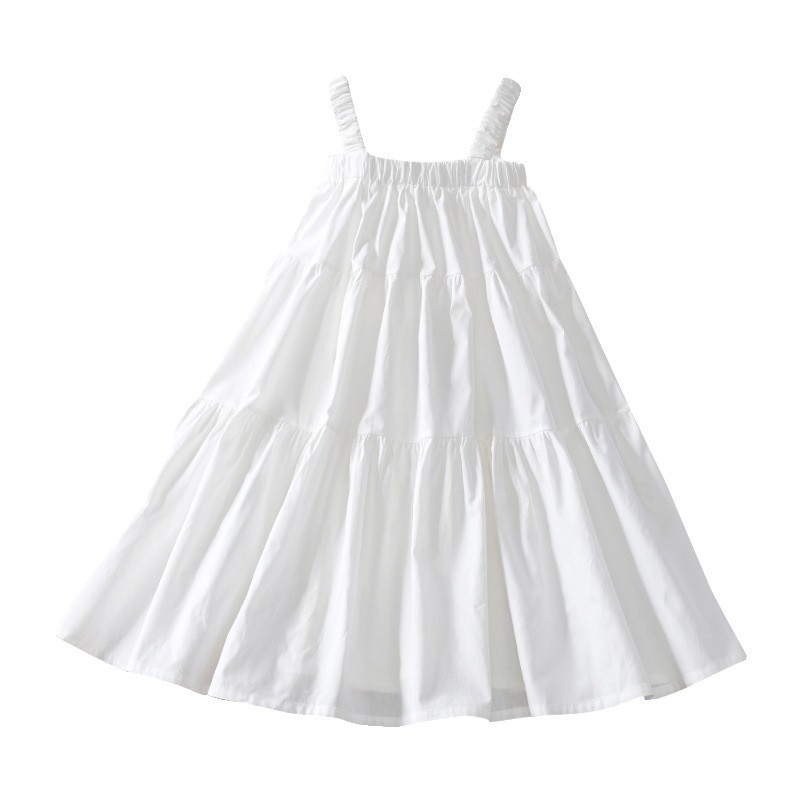 Picture of 2025 Summer New Style Girls' Suspender Skirt Girls' Skirt Seaside Vacation Style Beach Skirt Super Fairy Dress