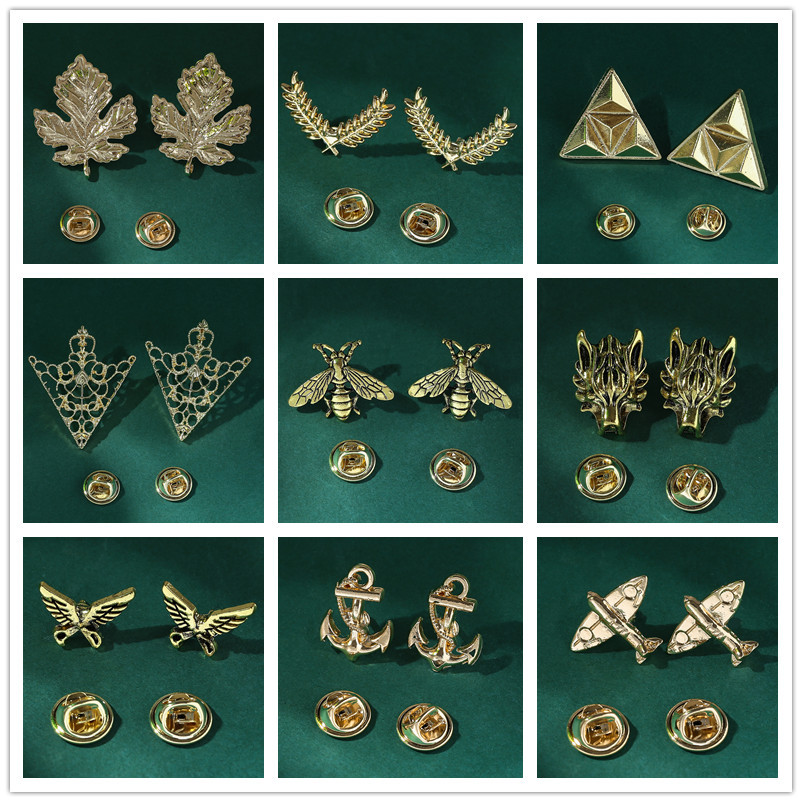 New Style Cut Out Small Brooch Men's Shirt Collar Button Bee Collar Korean Style Suit Shirt Collar Corner Accessories Cross-Border Collar Pin