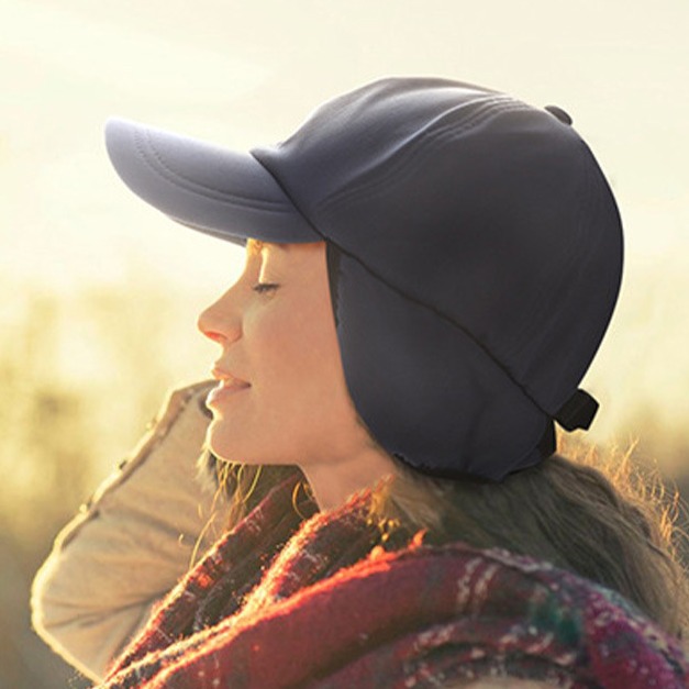Picture of Winter Baseball Cap with Ear Flaps, Wool Lining, Waterproof Hat for Outdoor Activities, Adjustable Hat for Men and Women, Casual with Ear Flaps