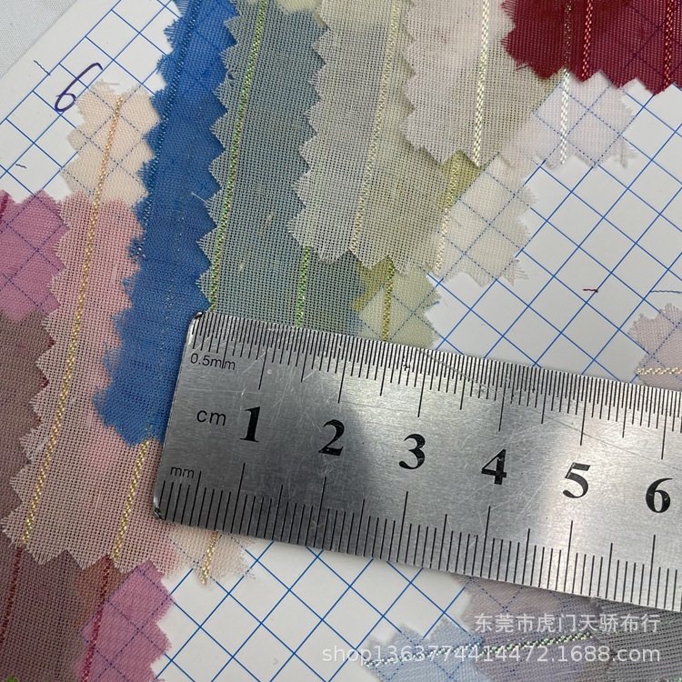 Spot snowflake dot jacquard color gold stripes chiffon bright silk stripes fashion women's dress shirt fabric