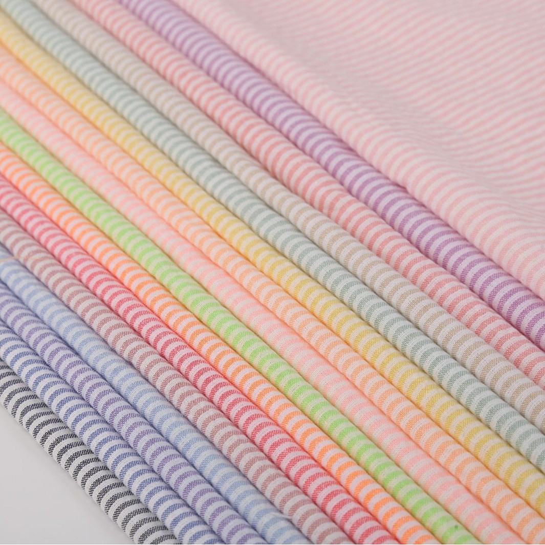Cotton-Polyester Bubble Stripe Fabric for Children's Shirts and Skirts, Women's Yarn-Dyed Fabric with Stripe Elements
