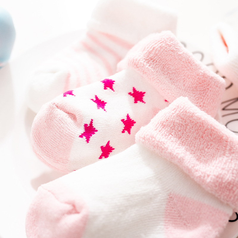 Picture of Baby socks autumn and winter thick terry socks 6-9 months 0-1-3 years old boys and girls baby newborn cotton socks wholesale