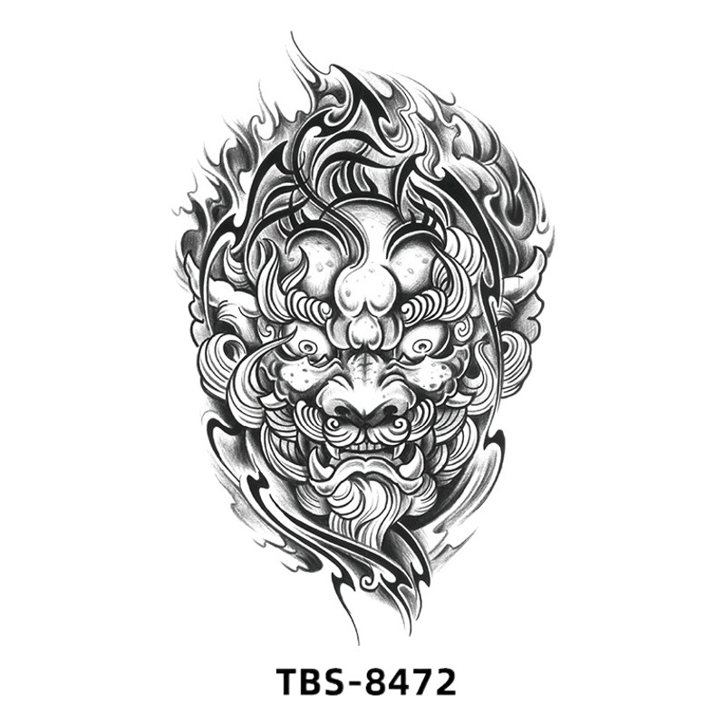 Small Full Arm Waterproof tattoo Sticker Half Arm Tiger Lion Animal Arm Lasting European and American tattoo Sticker