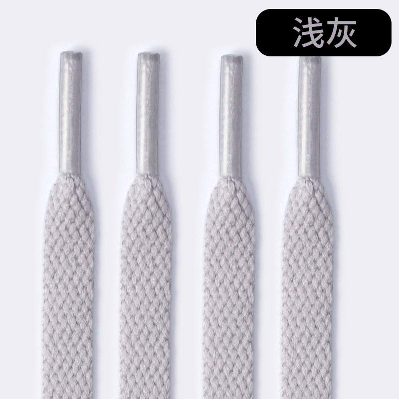 Picture of Wild elephant shoelaces wholesale single flat sneaker canvas basketball board shoes powder black gray color white shoelace rope a pair