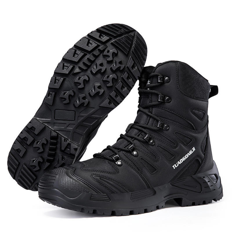 Cross-border plus size combat boots men's outdoor high-top flight boots new tactical boots men's non-slip field boots desert boots