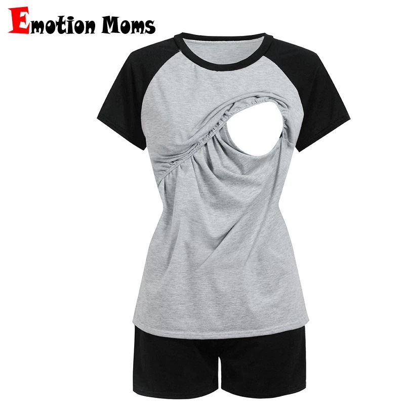 Pregnant Women's Home Clothes Summer Super Soft Modal Short Pregnant Women's suit Lactation Maternity Clothes European and American plus size Pajamas