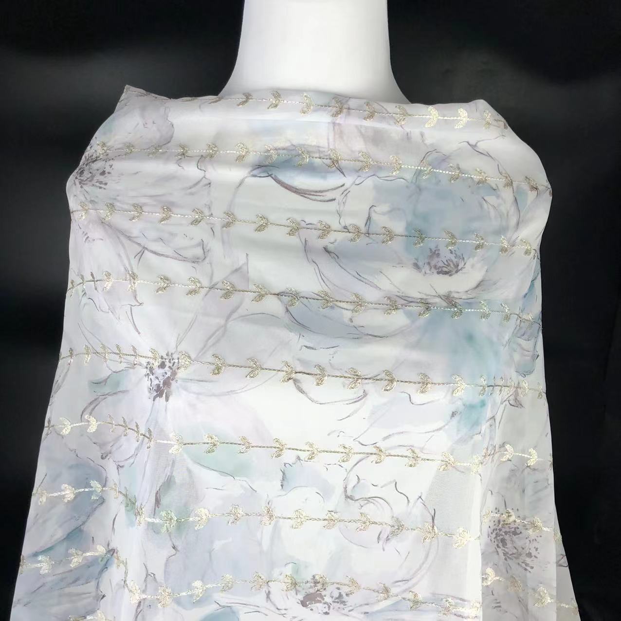 Xiaojun Textile Tie-Dye Pattern Computer Embroidery Printed Fabric Chinese Print Children's Clothing Fabric Dress Han Dynasty