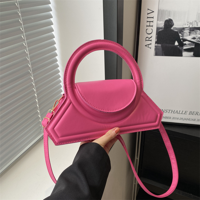 Niche design handbag 2024 early spring new fashion trendy simple solid color shoulder messenger handbag women's bag fashion