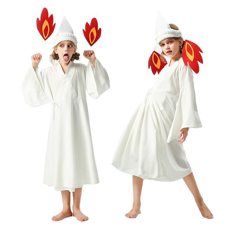 Halloween Children's Costume Yuan Xiangqin Cos Costume Cute Ghost Night Ghost Girl Funny Dress-up Performance Costume