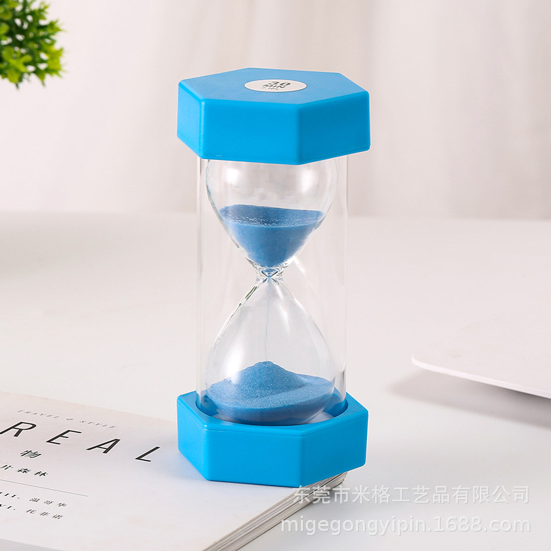 Picture of Small Hexagonal Hourglass 3/5/10/20/30/60 Minute Timer Kidsren's Back-To-School Gift Creative Bubble