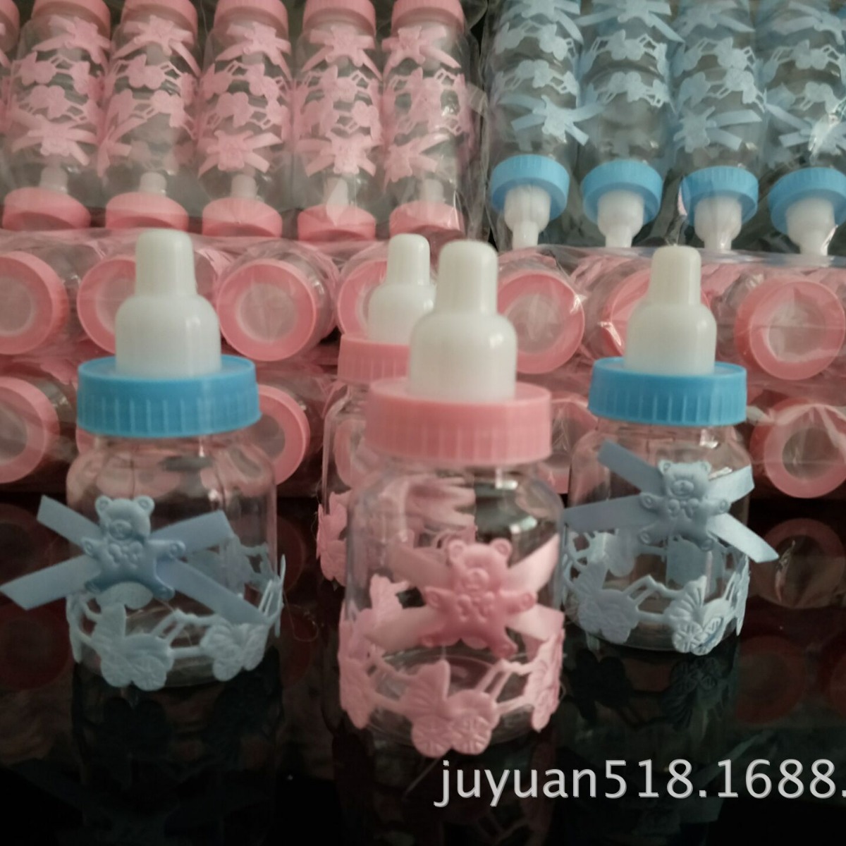 Amazon bottle transparent candy box European baby shower baby one year old Full Moon candy packaging box