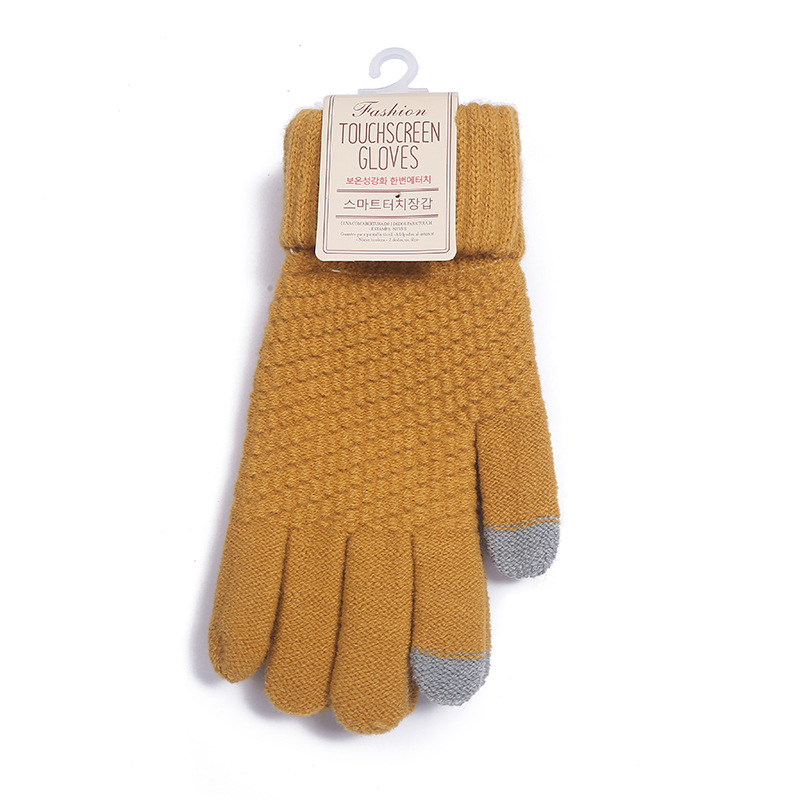 Picture of New Style Gloves Cute Student Winter Velvet Windproof and Coldproof Cycling Knitted Touch Screen Warm Gloves for Women in Autumn and Winter