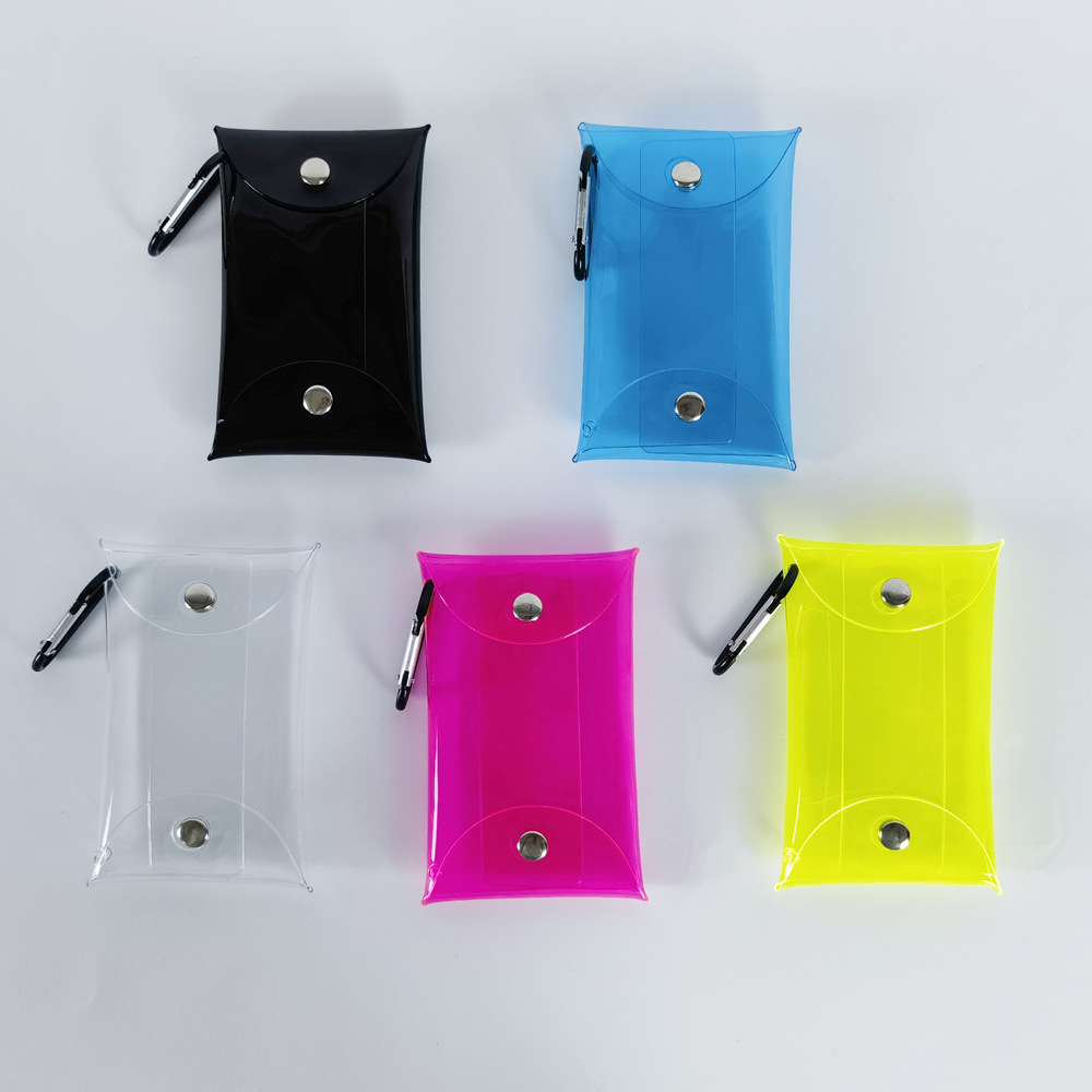 Color pvc coin purse mini keychain lipstick headset change storage bag wallet hand hanging bag walking bag