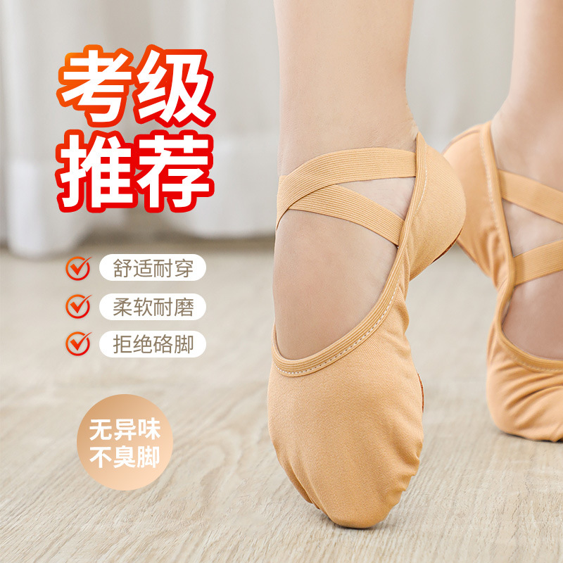 Art school stretch cloth dance shoes adult women soft-soled Chinese dance practice physique cat claw children's ballet shoes for girls