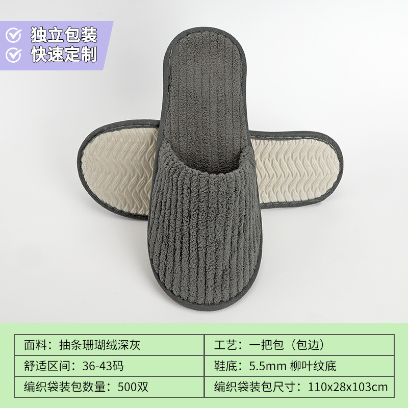 Picture of Disposable Slippers for Star Hotels, B&Bs, Special for Summer Home Use, Non-Slip, Thickened, Hospitality, Customized Wholesale
