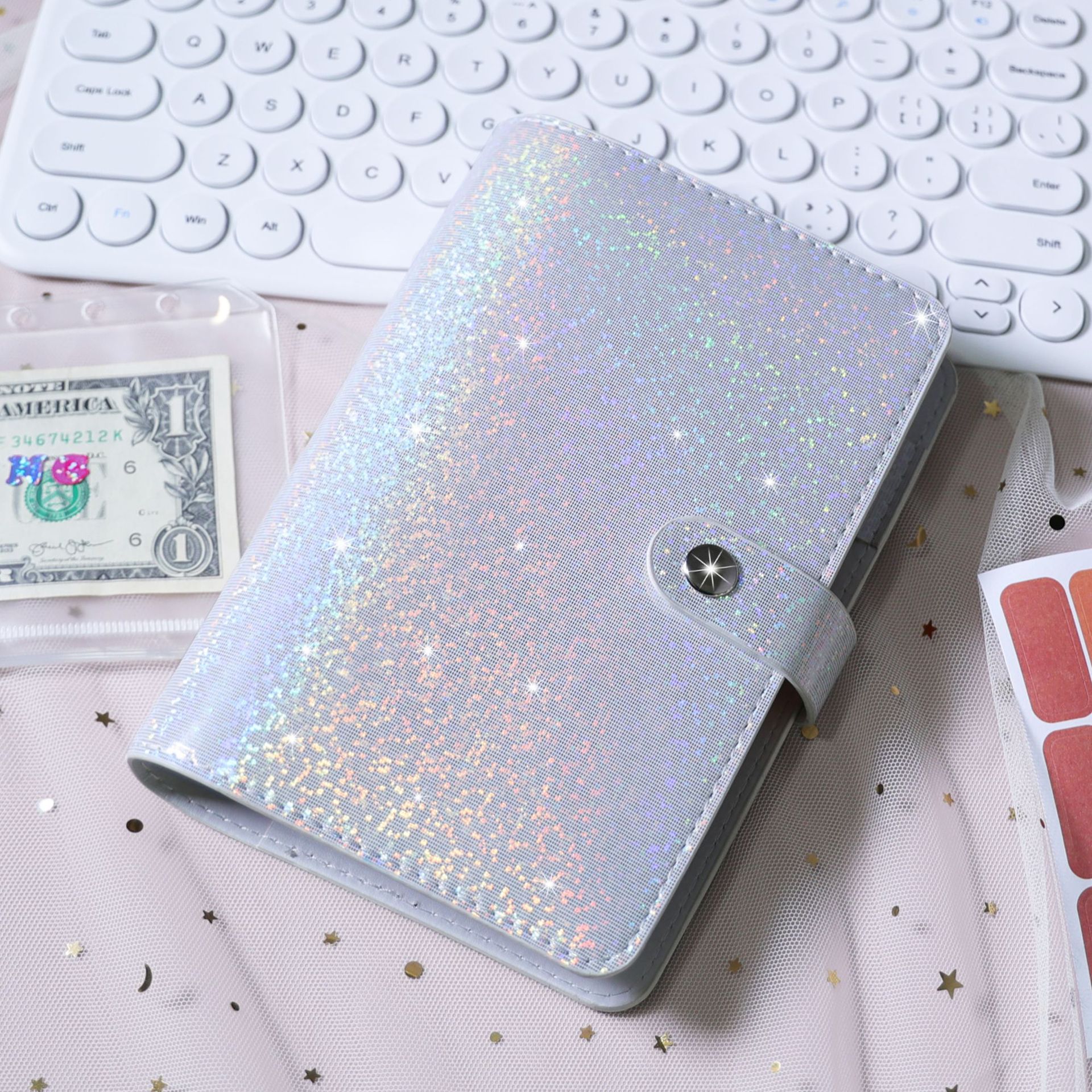 Picture of Cross-Border Morandi A6 Loose-Leaf Accounting Notebook Creative Macaron Cash Budget Financial Planning Hand Ledger