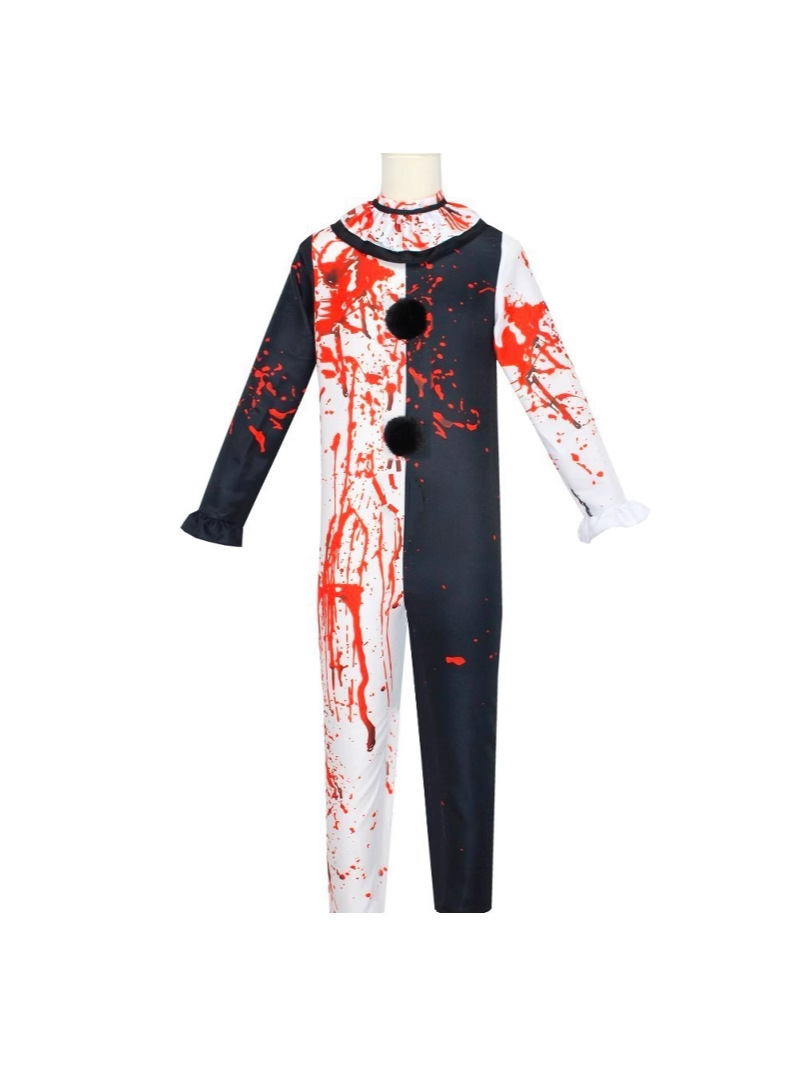 Picture of in stock Horror Movie Broken Soul Clown cosplay Costume Stage Performance Clothes