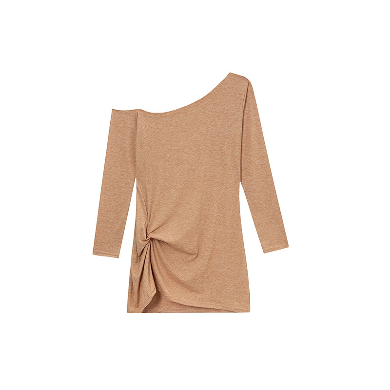 Picture of 2024 European and American Hot Selling Spring and Autumn New European and American Long Sleeve Loose Solid Color T-Shirt Casual dress Women's Clothing