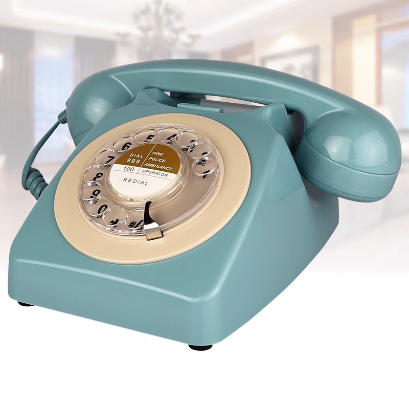Picture of Manufacturer's Old-Fashioned Antique Telephone Rotating Dialing Disk Retro Landline Metal Ringtone Cross-Border Landline