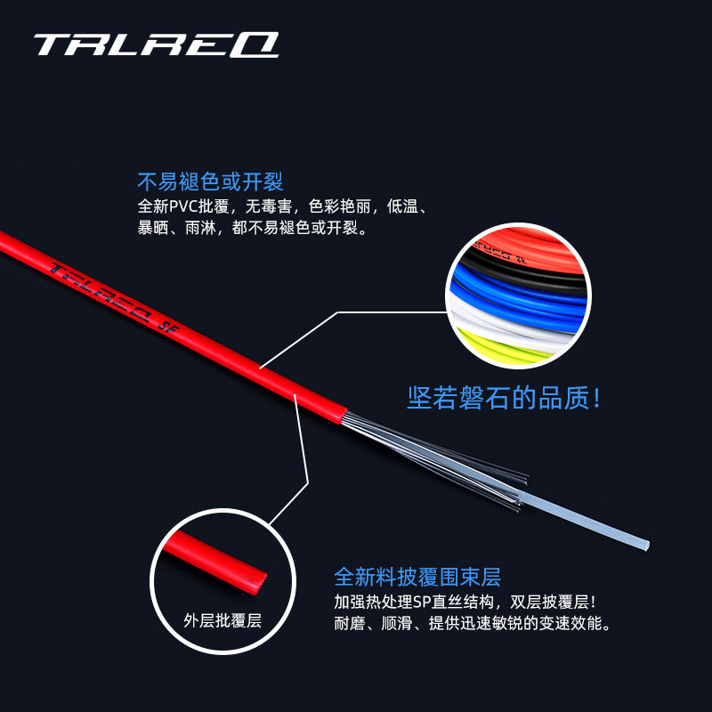 Picture of TRLREQ trerek mountain road folding bicycle variable speed brake line tube 4/5mm Color Line tube shell