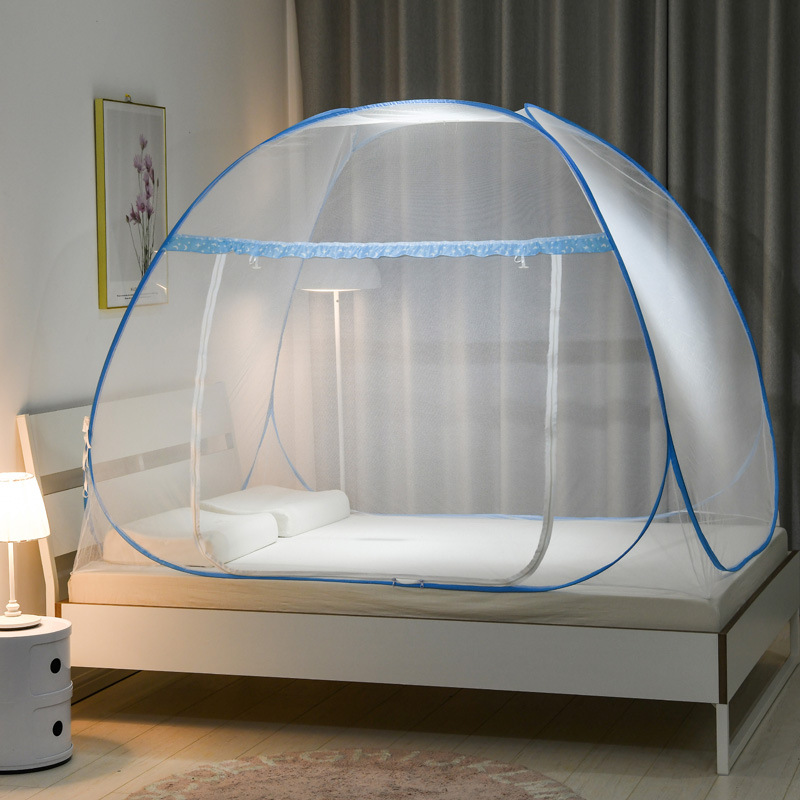 Picture of New product installation-free mosquito net Mongolian home 1 meter 5 bed foldable mosquito net 1 meter 8 bed sheet door double door full bottom