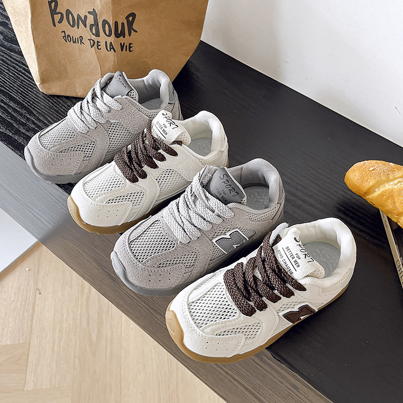 Children's Moral Training New 2025 Spring and Summer Boys and Girls Sports Shoes Casual Shoes Soft Sole Breathable Mesh Forrest Gump Shoes Trendy