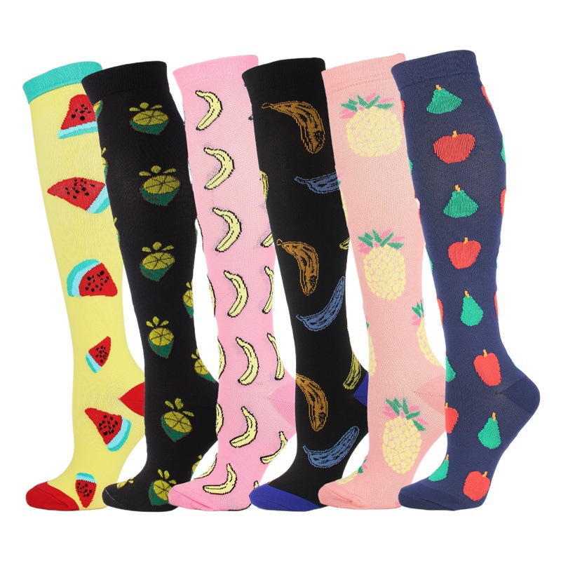 in stock cross-border hot selling sports elastic compression socks for men and women outdoor riding compression socks fitness stockings wholesale