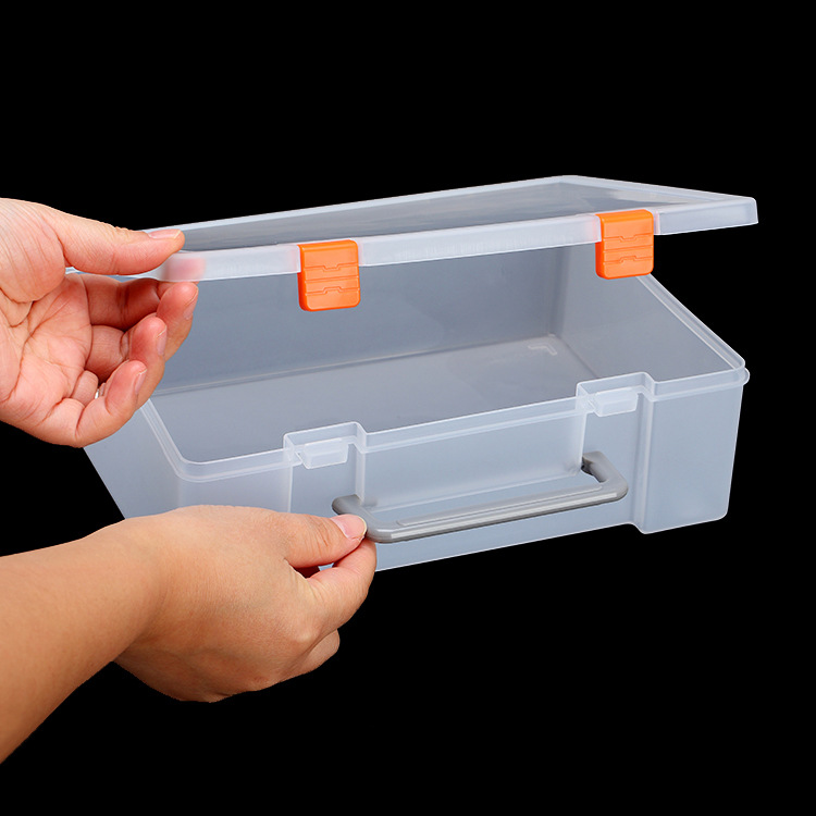 Picture of E219-1 empty box hardware accessories parts box original box plastic large box translucent PP large tool box