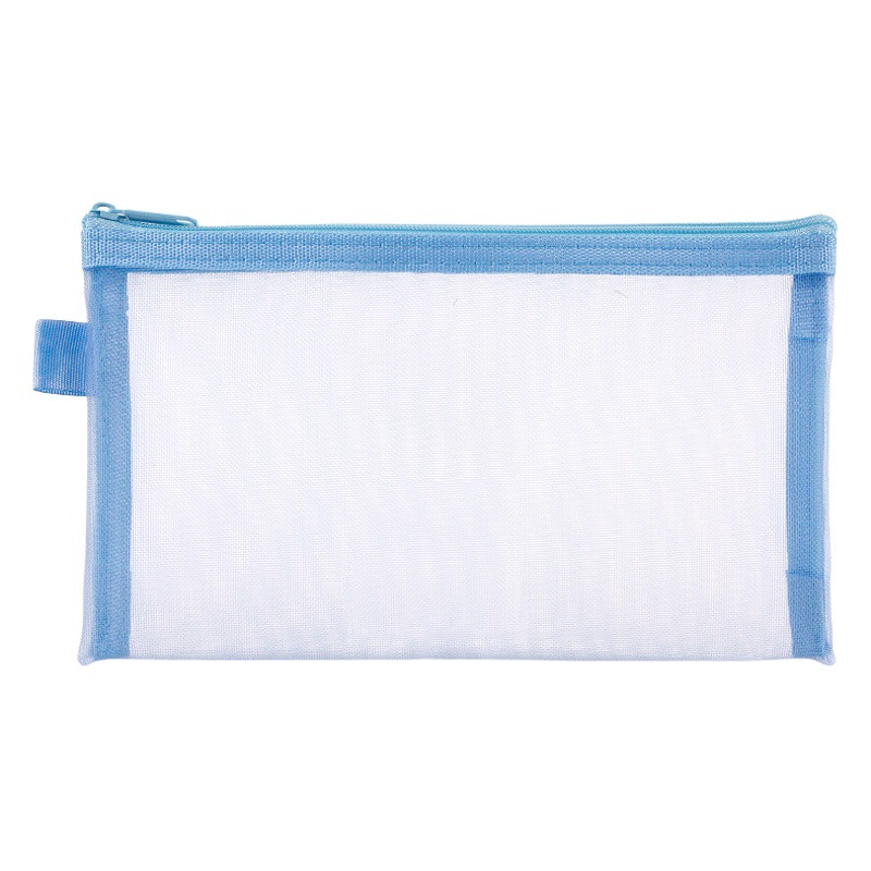 Mesh Nylon Pencil Case Transparent Student Large Capacity Stationery Bag A6 Document Bag Bill Bag Examination Portable Storage Bag