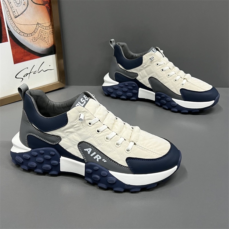 2024 New Men's Sneakers Low-Top Trendy Student Sports Mesh Breathable Casual Shoes Versatile Dad Shoes