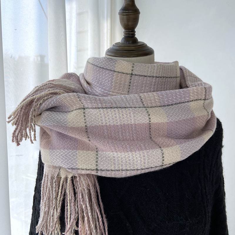 Picture of Scarf shawl ladies autumn and winter stall wholesale 2022 new Korean student Joker imitation cashmere plaid scarf