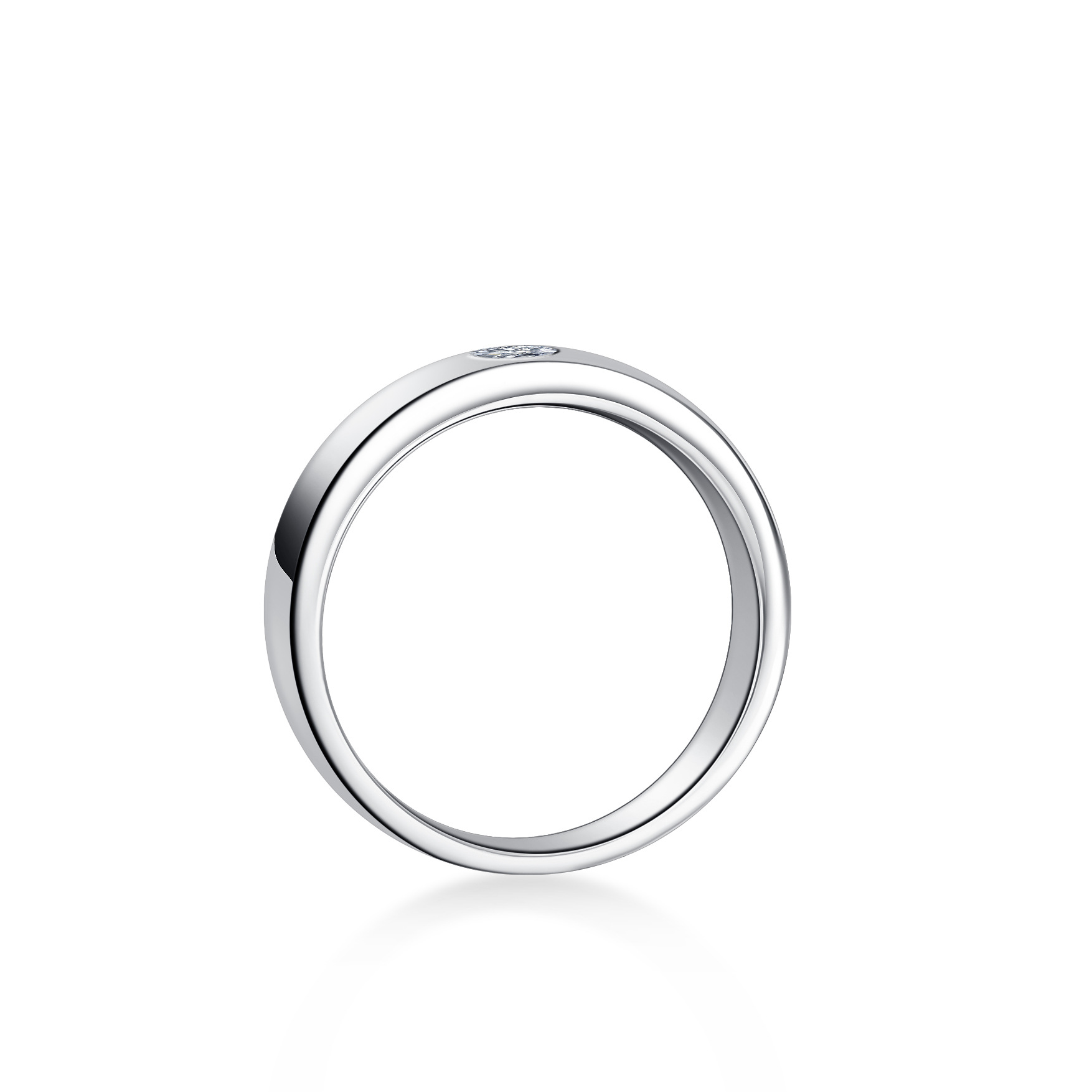 Picture of S925 Silver Ring Moissanite Moissanite Men's Ring European and American Straight Row Men's Ring Cross-Border