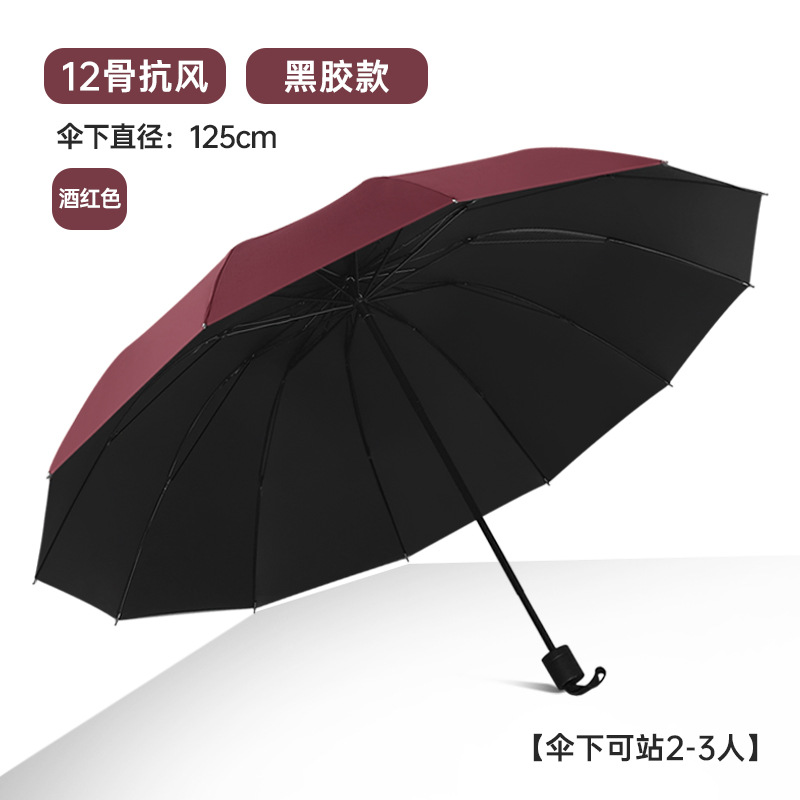 Picture of Umbrella Extra Large Umbrella Large Folding Solid Umbrella Women's Dual-Use Sunscreen Umbrella Sun Umbrella Advertising Umbrella