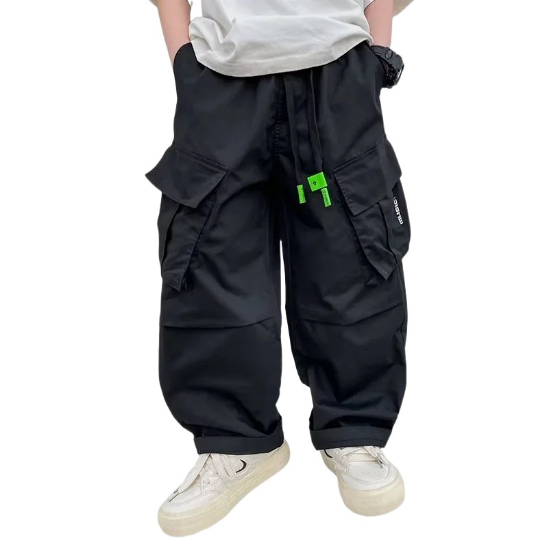 Boys Casual Overalls Spring and Autumn New Arrival 2023 Autumn Big Boys Loose Pants Children Trousers Trendy Brand