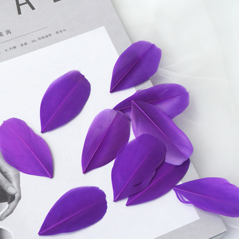 Picture of Goose feather floating head color feather decoration diy jewelry earrings earrings dream catcher handmade material accessories small feathers