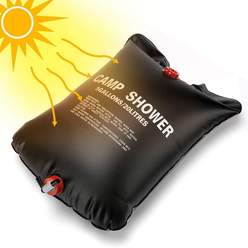 Picture of Outdoor camping shower bag bath bag solar shower water bag shower convenient foldable water storage bag 40L