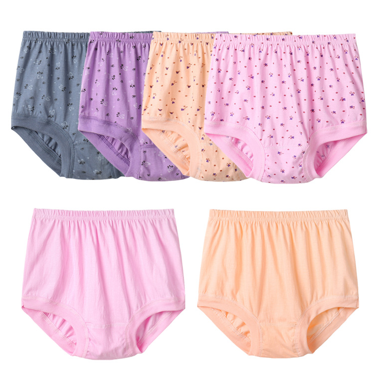 Picture of Underwear 200kg ladies underwear cotton briefs for middle-aged and elderly comfortable plus fertilizer to increase the factory straight a generation of hair