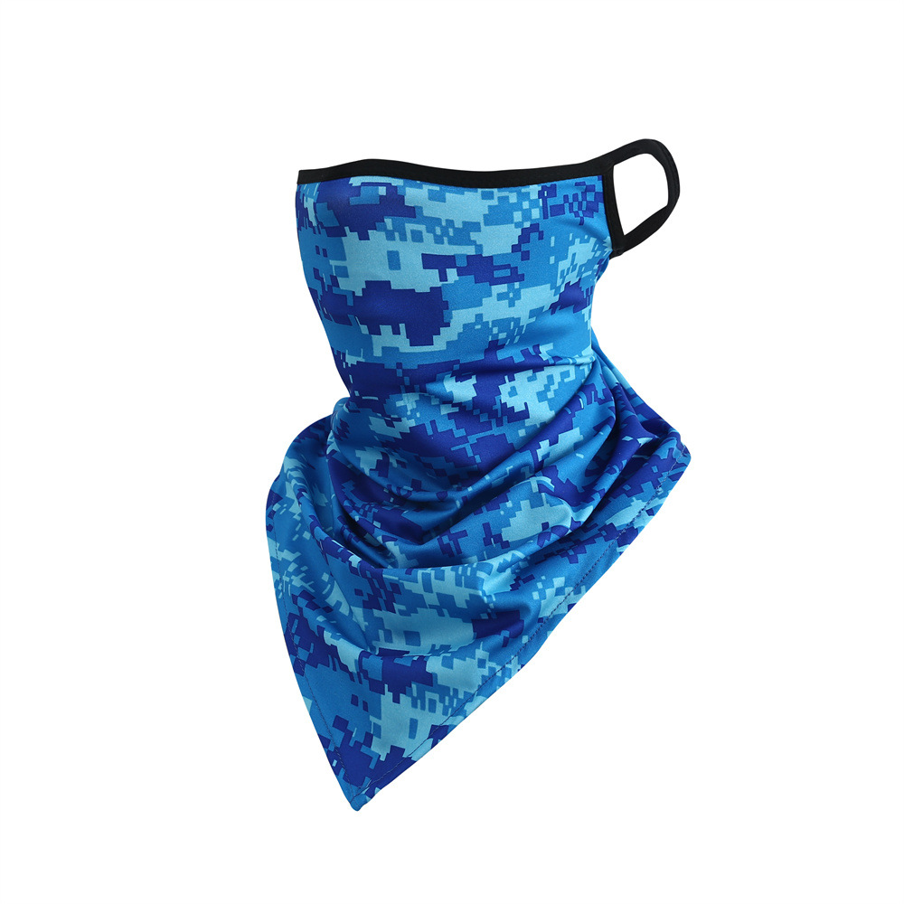 Picture of Outdoor riding triangle towel ice silk sunscreen hanging ear triangle towel summer sports outdoor breathable fishing camouflage mask