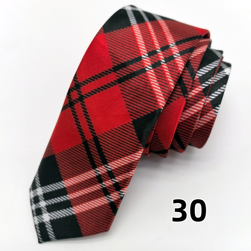 Picture of Ultra-narrow 5cm printed tie leopard print hand-tied unisex casual tie