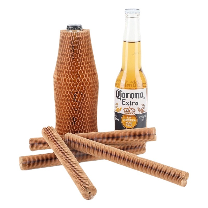 Glass Ceramic Wine Packaging Environmentally Friendly Degradable Honeycomb Paper Set Packaging Transportation Express Cushioning Kraft Paper Set