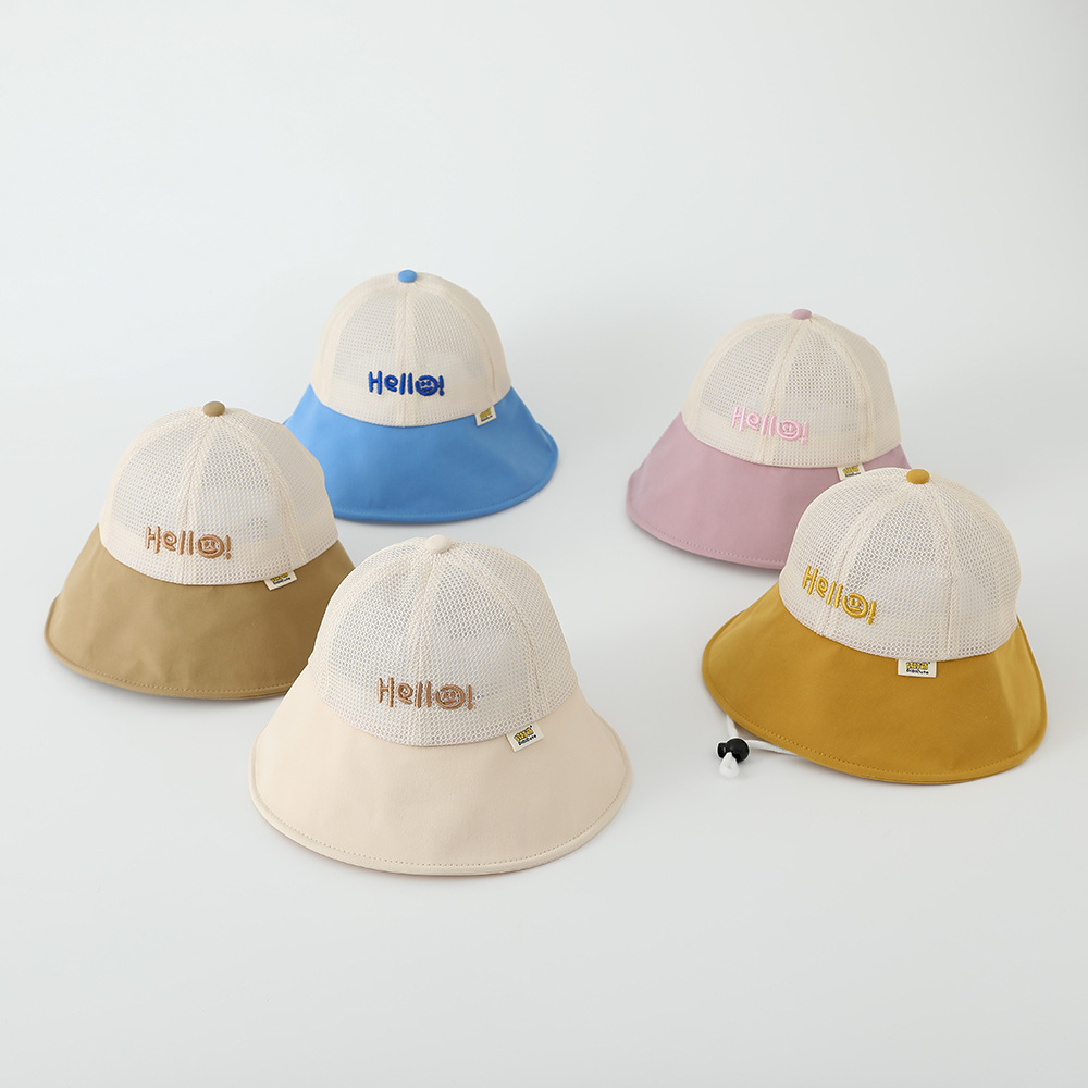 Children's Hat Summer Thin Baby's Sun Hat Big Brim Mesh Hat Breathable Boys' and Girls' Cap Sun Hat